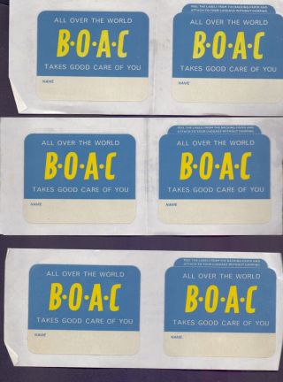 Bundle Of Airline Labels Etc 1960 