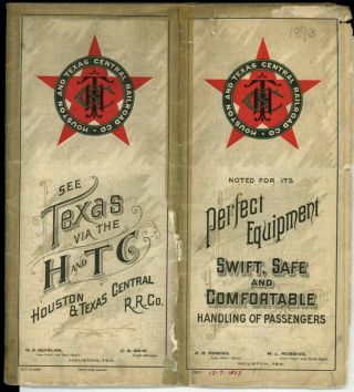 1893 Houston & Texas Central Rr (pre - Sp)