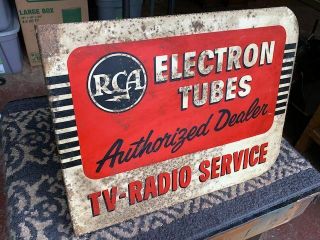 RCA Radio TV Service Tube Advertisement Sign 2