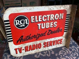 RCA Radio TV Service Tube Advertisement Sign 4