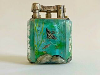 Dunhill Aquarium Petrol Lighter by Ben Shillingford Service Size Mid - Century 2