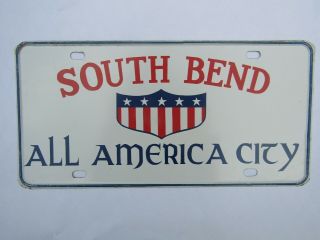 Vintage South Bend All American City Indiana License Plate