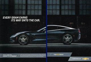 2014 Chevrolet Corvette Stingray 2 - Page Advertisement Print Art Car Ad K44