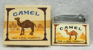 Vintage Camel Cigarettes Flat Advertising Lighter Near