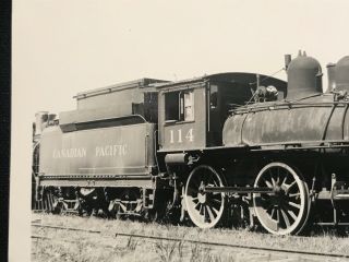 Antique Canadian Pacific Railroad Train Engine Locomotive No.  114 Photo 3