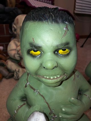 Spirit Halloween Frankenstine Zombie Baby 2012 Rare Htf Gemmy Morbid Creepy 3