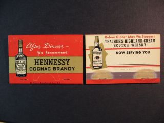 2 Rare Vintage Hennessy Cognac / Teacher 