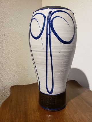 Mid Century Modern Vase Matte Finish And Glazing Signed & Dated 57