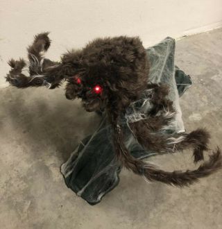 Rare Spirit Halloween Tekkytoys Brown Huge Jumping Spider Animatronic Prop/video