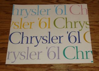 1961 Chrysler Full Line Sales Brochure 61 Newport Yorker Windsor
