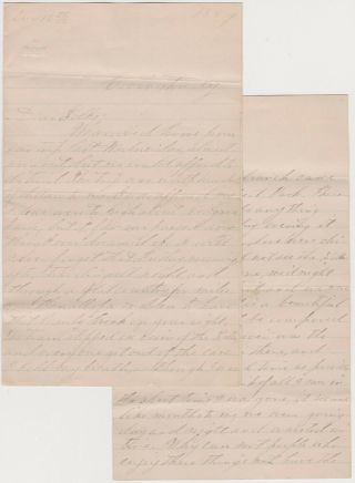 1889 Covington Ky Letter - 8 Pgs - Great Travel Content Niagara Falls & More