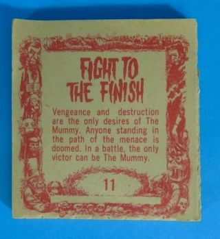 1963 Topps Monster Flip Book 11 Fight To The Finish Universal Monsters