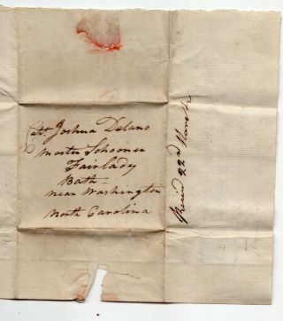 1797 Letter To Ship Captain Re; Havanna,  Slaves Hauling Cargo,  Shipwrecks