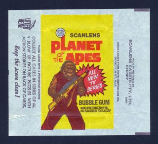 Planet Of The Apes 1975 Scanlens Card Wrapper