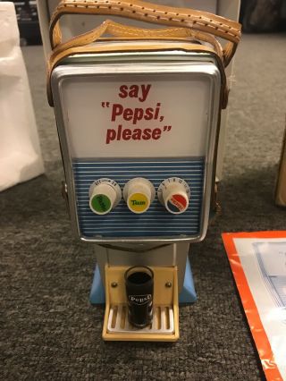 Novelty Say Pepsi Please Soda Fountain Dispenser Am 9 Transistor Radio