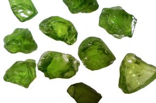 50 Cts Of Peridot Facet Rough - Professional Grade From Arizona - 5 - 15 Cts/pc