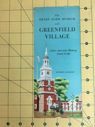 Vintage Brochure The Henry Ford Museum And Greenfield Village Dearborn Michigan