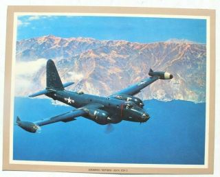 Vtg Lockheed Neptune U.  S.  N.  P2v - 5 Lithograph Poster