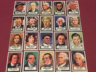 Look N See 135 Cards Complete Set Presidents Heroes Generals Babe Ruth