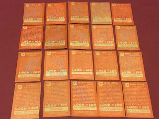 LOOK N SEE 135 CARDS COMPLETE SET Presidents Heroes Generals Babe Ruth 8