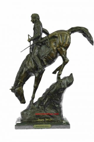 Mountain Man Bronze Sculpture By Frederic Remington 21 " X 16 "