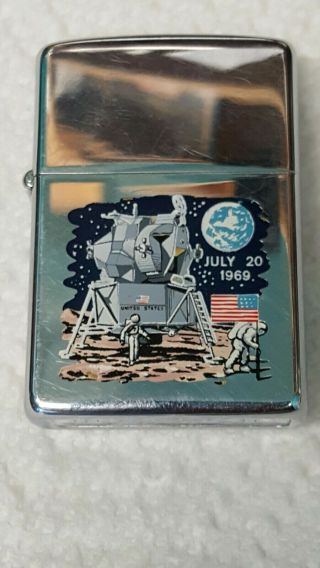 1969 Zippo Lighter Apollo 11 Moon Landing July 20 But