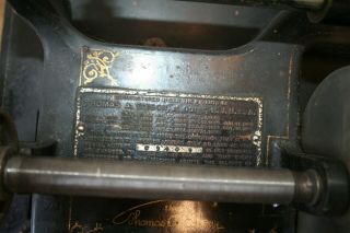 Edison Concert Cylinder Phonograph w/ Horn,  Model D Reproducer,  Crank,  Oak Case 5