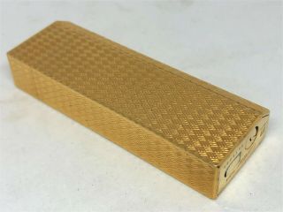 Auth CARTIER K18 Gold - Plated Diamond Pattern Pentagon 5 - Sided Lighter Gold 4