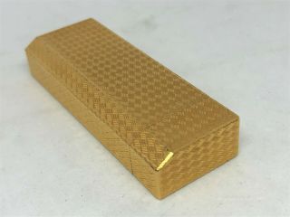 Auth CARTIER K18 Gold - Plated Diamond Pattern Pentagon 5 - Sided Lighter Gold 6