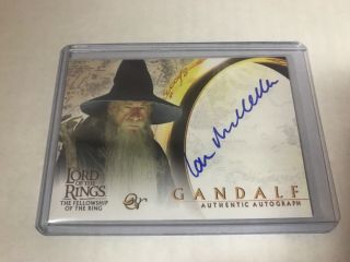 Topps Lord Of The Rings Sir Ian Mckellen As Gandalf Autograph Card Fotr