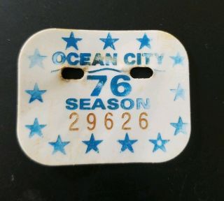 1976 Ocean City,  Nj Seasonal Beach Tag / Badge