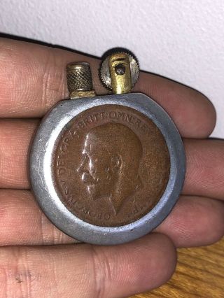Old Ww1 Trench Art Alloy Lighter
