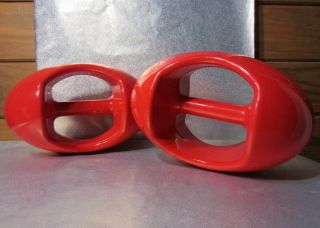 Vtg Red Space Age Kartell Eames Panton Weights Signed Space Weights Grafar Corp.