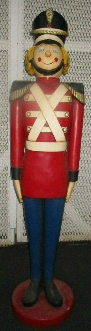 Christmas Decor Tin Soldier Life Size Statue Nutcracker 66 " Tall Pick Up