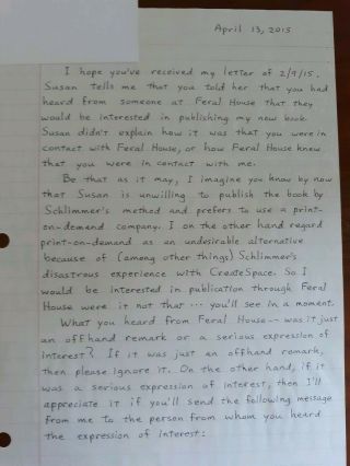 Handwritten Letter From Ted Kaczynski,  