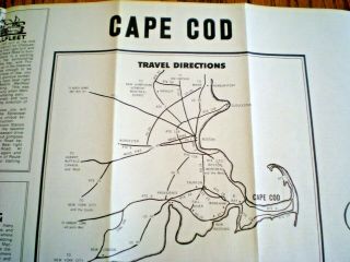 VINTAGE 1969 TOUR MAP OF CAPE COD 6 FASCINATING TOURS CHAMBER OF COMMERCE 3