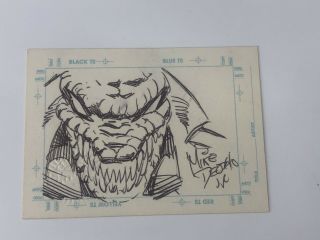 1997 Fleer Ultra Marvel Spider - Man Fusm Mike Deodato Jr.  Sketchagraph The Lizard
