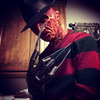Wfx Inferno Part 4 Freddy Krueger Silicone Mask With Sweater - Xs,  Glove And Hat