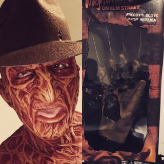 WFX Inferno Part 4 Freddy Krueger Silicone Mask With Sweater - xs,  Glove And Hat 2