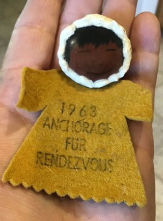 1963 Fur Rendezvous Souvenir Anchorage Alaska Pin