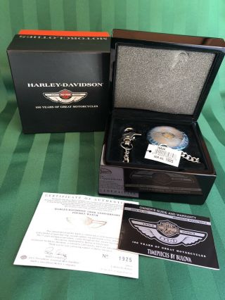 Bulova - Harley Davidson 100th Anniversary Pocket Watch Limited Edition 1925/2003