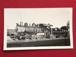 Denver & Rio Grande Western Railroad Locomotive 53 Antique Photo