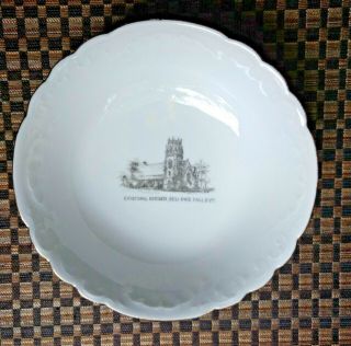 Bellows Falls Vermont Bowl Episcopal Church Dish Souvenir Vintage Austria