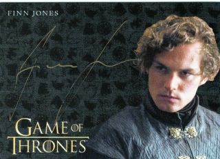 Game Of Thrones Valyrian Steel Gold Autograph Card - Finn Jones As Loras Tyrell