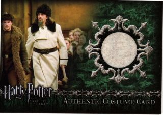 Harry Potter Gof Costume Card C9 201/850 Material Worn By Igor Karkaroff