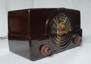 Zenith Bakelite Am/fm Tube Radio Model 7h820 (1948) Completely Restored