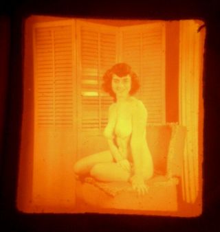 Busty 1950s Model - Pinup Stereoview Realist Slide - Vintage/girl/nude/3d/stereo