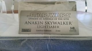 Master Replicas Anakin Skywalker Lightsaber ROTS LE SW - 131 4
