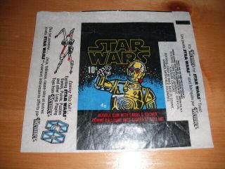 1977 Star Wars Series One Wax Pack Wrapper O - Pee - Chee