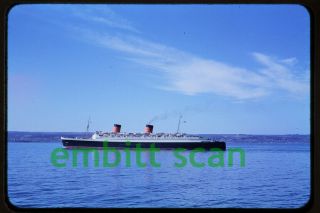 Slide,  Cunard Line Ocean Liner Rms Queen Elizabeth,  1950s